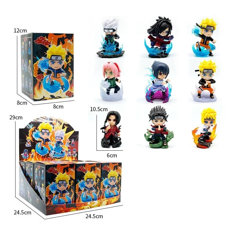 9 ชิ้น/เซ็ต 10.5 ซม.ญี่ปุ่นอะนิเมะ Naruto รุ่น Q รูป Ultimate Battle Uchiha Madara Sasuke Namikaze Minato Kakashi Itachi Sakura PVC ตุ๊กตาของเล่น