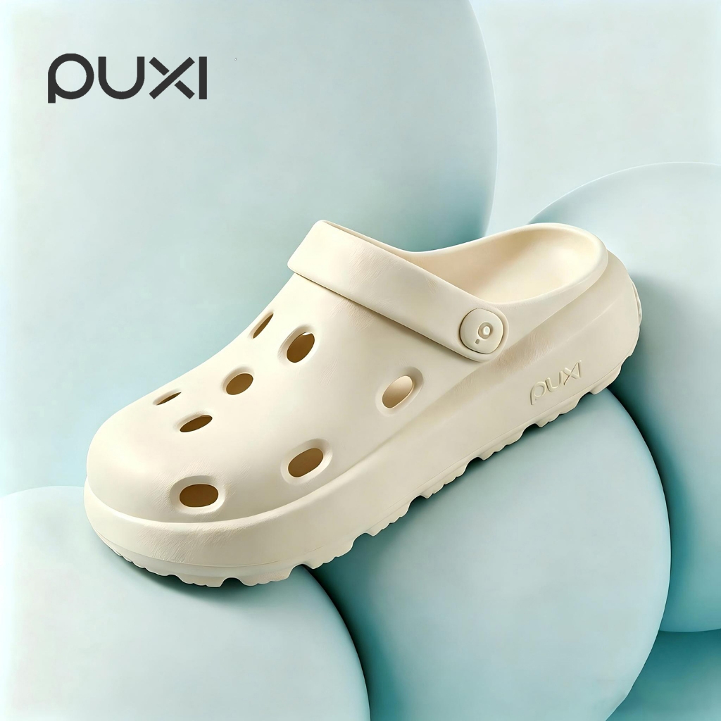【Ready Stock】PUXI Cheese จ้าวลู่ซือ รองเท้าแตะลําลอง พื้นหนา กันลื่น 'รองเท้า แฟชั่นสตรี'สวมใส่ข้างนอก รองเท้าชายหาด PS4623