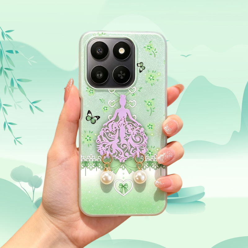 สีลูกกวาดน่ารักเจ้าหญิงเคสโทรศัพท์ Honor X7A X7B X7C X7D X6B X6C X6D X5C Plus Casing 2-in-1 solid protection soft Cover