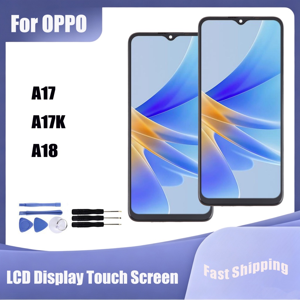 สําหรับ OPPO A17 CPH2477 A17K CPH2471 A18 CPH2591 จอแสดงผล LCD หน้าจอสัมผัส