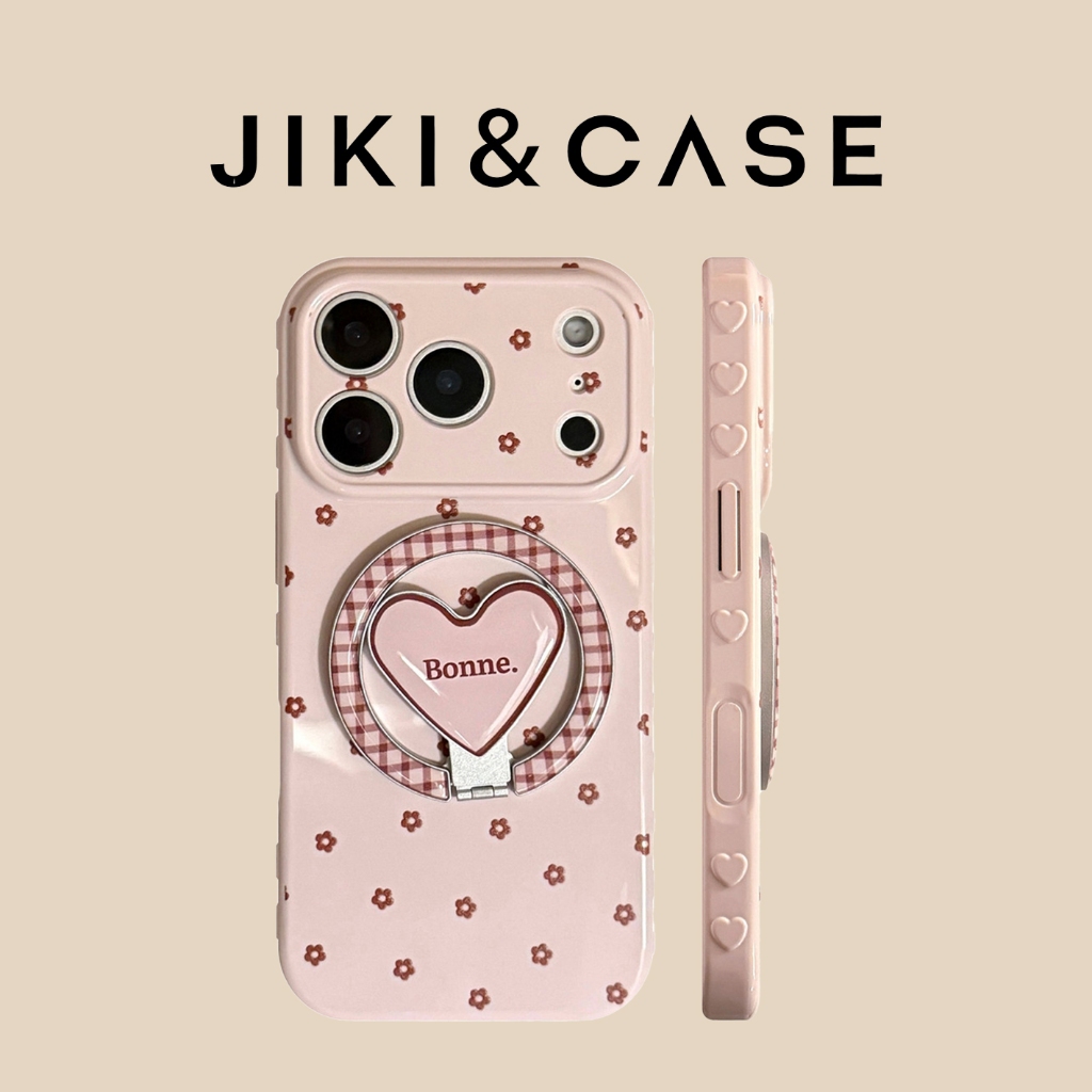 เคสโทรศัพท์ ไอโฟน เหมาะสําหรับ ไอโฟน17/16/15 ไอโฟน เคสโทรศัพท์พร้อมที่วางโทรศัพท์ดอกไม้เคสโทรศัพท์กั