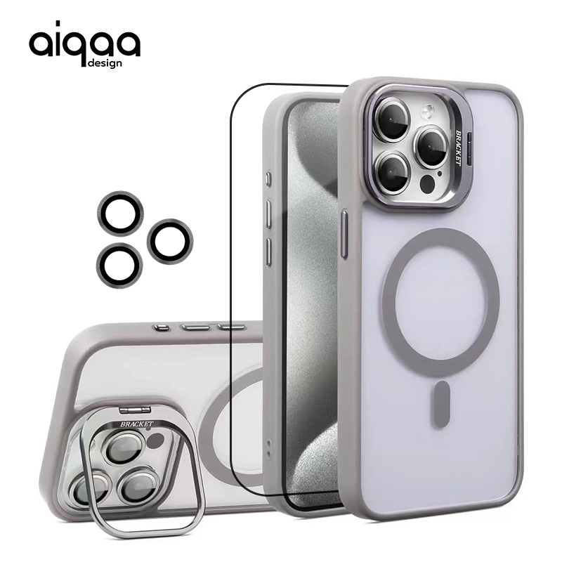 AIQAA สําหรับ iPhone 17 17Air 16 15 14 13 12 11 Pro Max/Plus Cases Shock Military-Grade โทรศัพท์ที่ทนทาน, Slim,Scratch-Resistant, คัตเอาท์ที่แม่นยํา,Kickstand, Anti-Slip Grip,Durporation