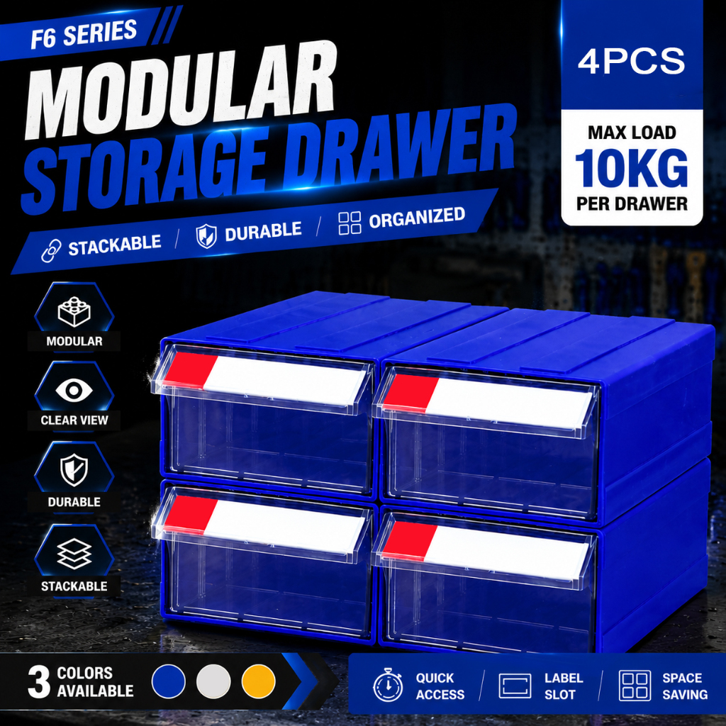 TidyTrove 4pack F6 ชิ้นส่วนพลาสติกลิ้นชักโต๊ะออแกไนเซอร์สําหรับโฮมออฟฟิศ ราคาถูก Shopee Lazada