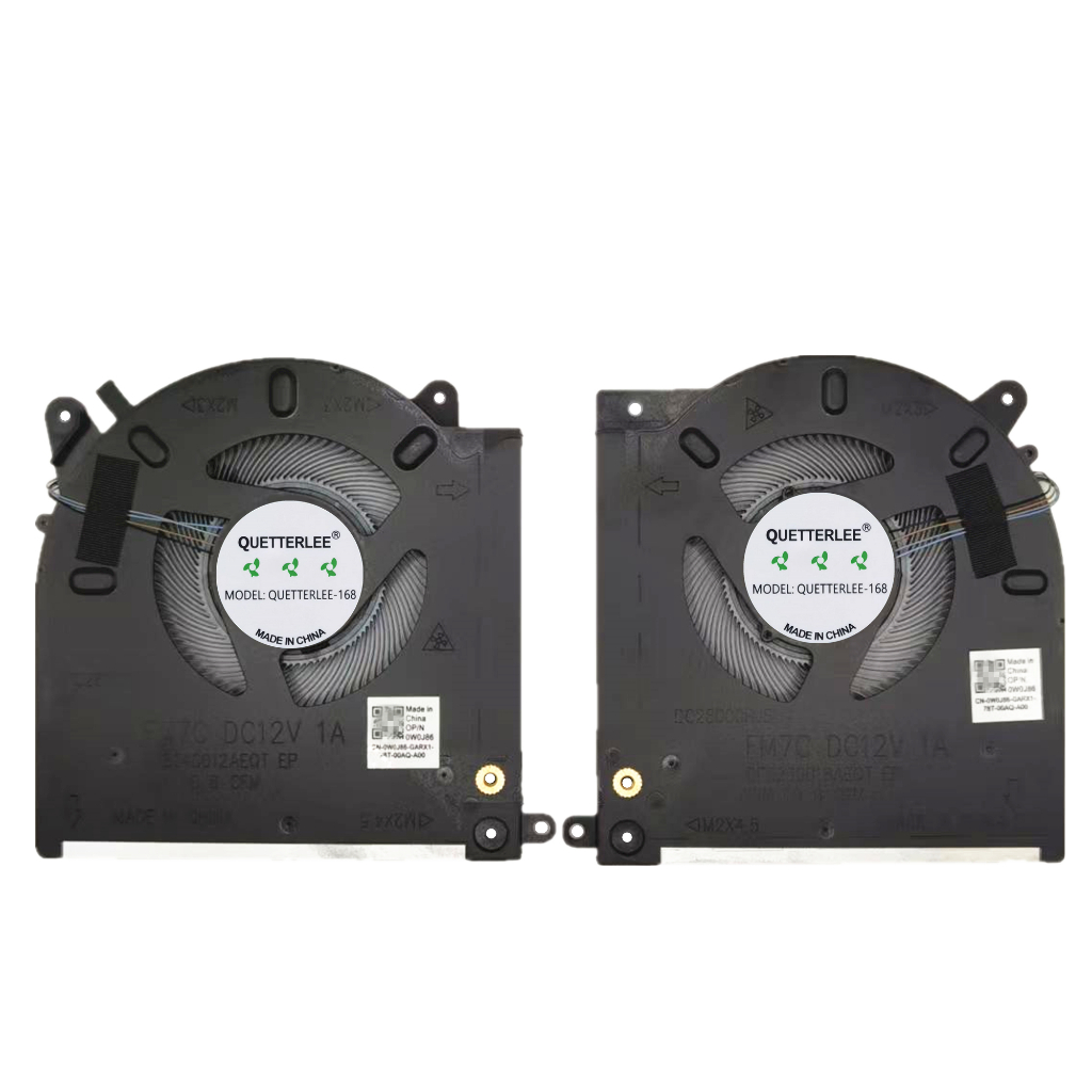 CPU ใหม่ + GPU พัดลมระบายความร้อนสําหรับ Dell Alienware M15 R3 M15 R4 AWM15-72WHT AWM15R4-7689WHT 78