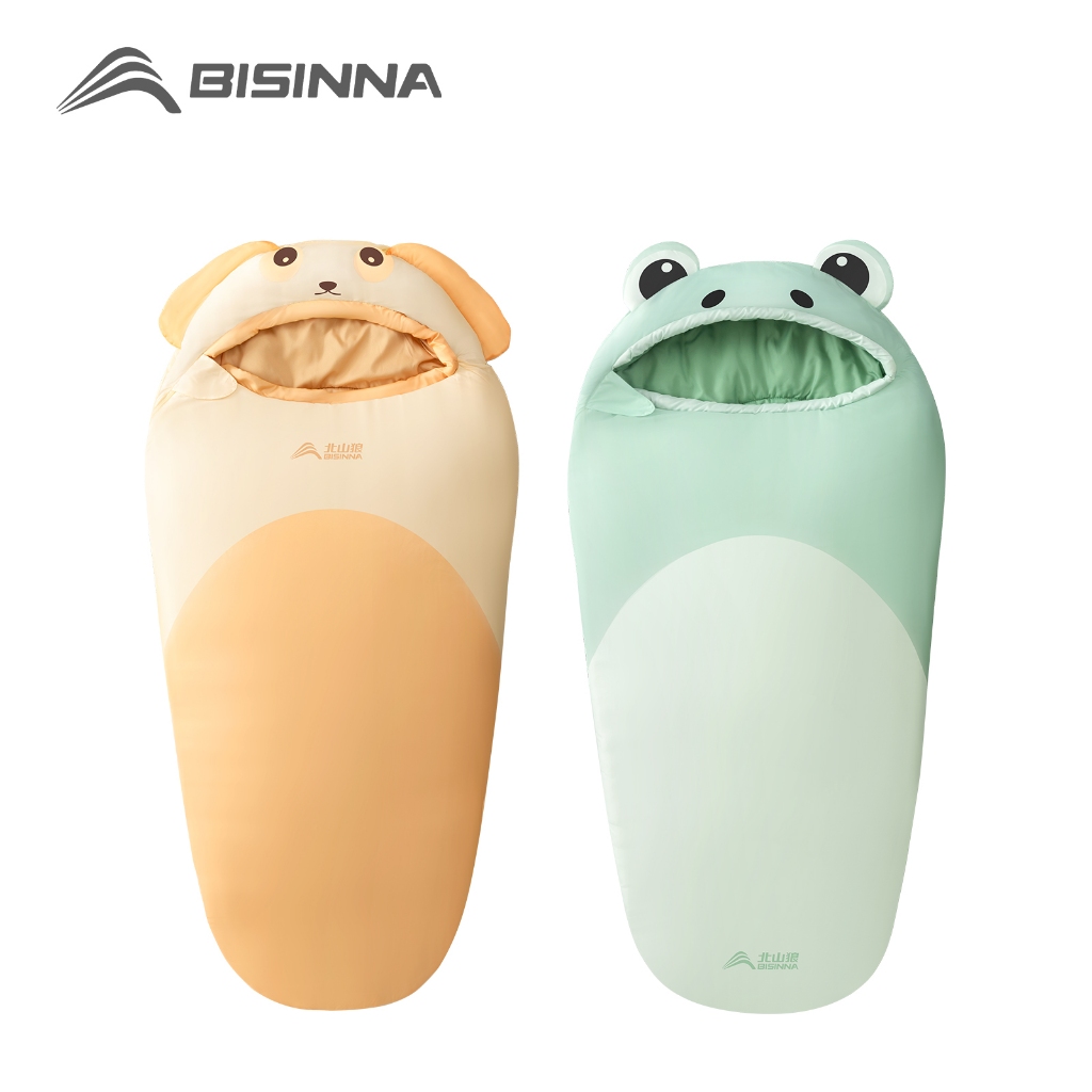 BISINNA ถุงนอนเด็กกลางแจ้งตั้งแคมป์ที่อบอุ่น,ผ้าห่มหนาที่สามารถทำได้,ถุงนอนอเนกประสงค์สี่ฤดู