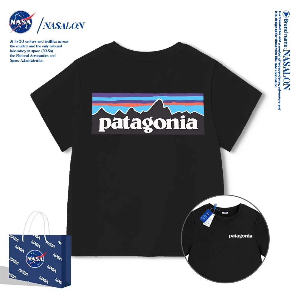 NASA เสื้อยืดเด็ก ผ้าฝ้าย 100% ลายแบรนด์เนมสุดเท่ ระบายอากาศดี เหมาะสำหรับเด็กอายุ 1-12 ปี ใส่ได้ทุกสไตล์