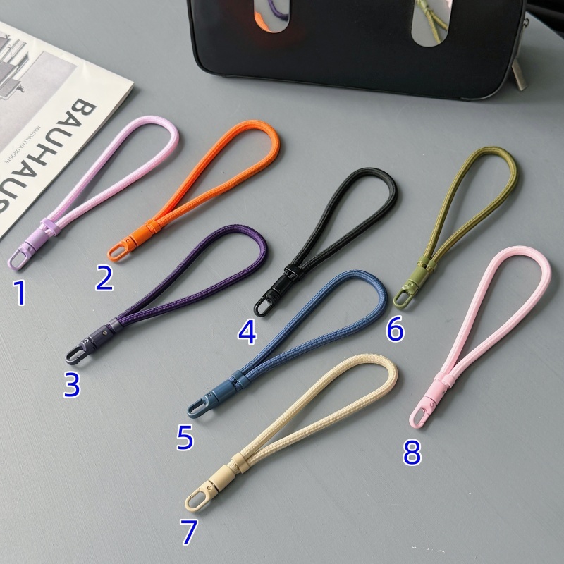 สีเดียวกันสายสั้นมือ Handing ข้อมือเชือกโทรศัพท์ Lanyard