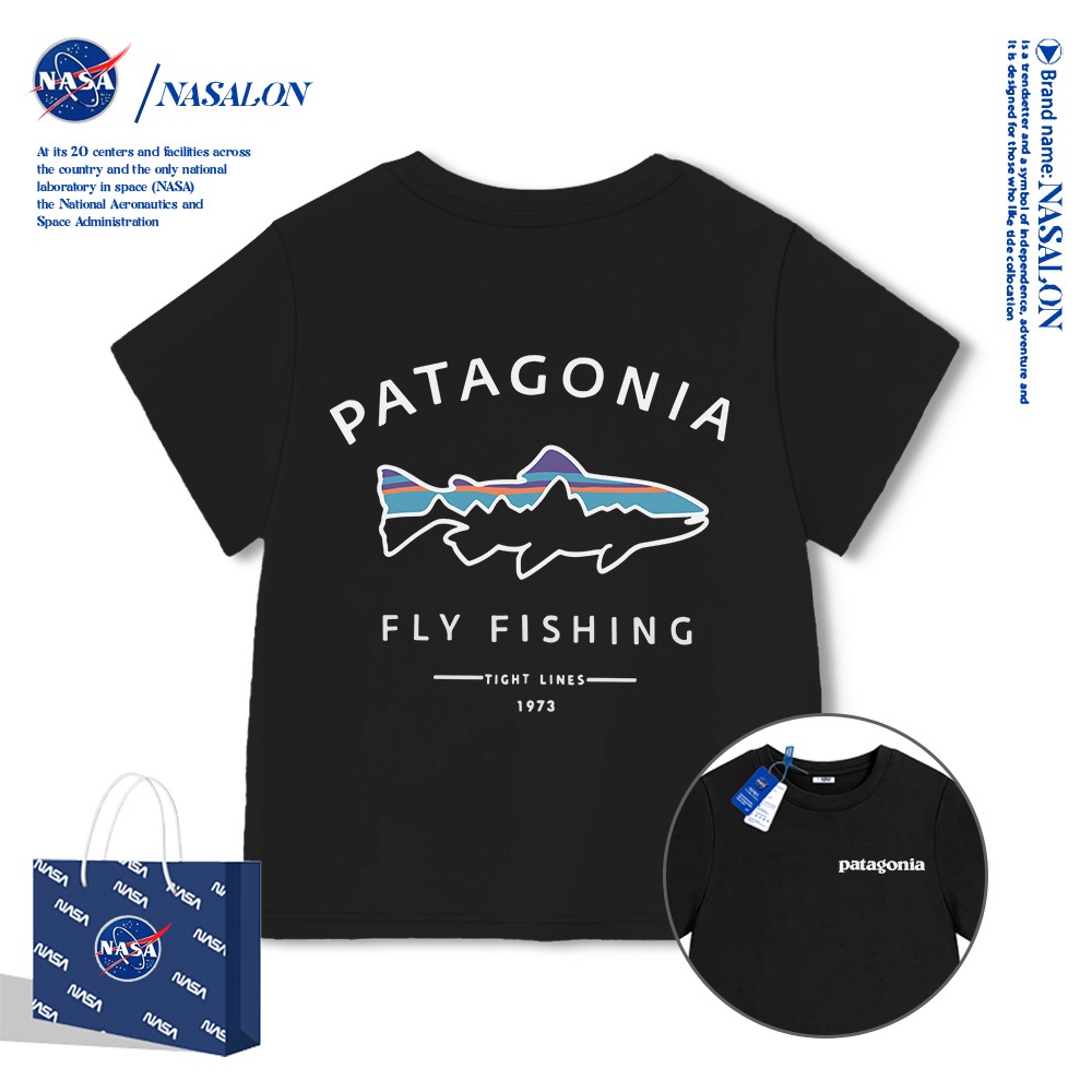 【จัดส่งทันที】NASA เสื้อยืดเด็ก ผ้าฝ้าย 100% ลายแบรนด์เนมสุดเท่ ระบายอากาศดี เหมาะสำหรับเด็กอายุ 1-12 ปี ใส่ได้ทุกสไตล์