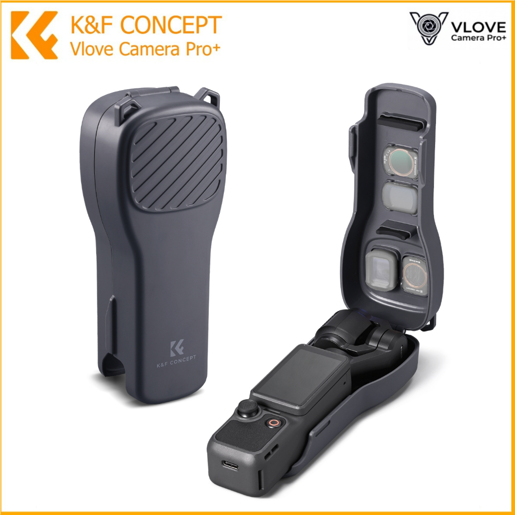 K&F Concept Hard Shell Case สําหรับ DJI Pocket 4/3 –PC Shell + ซับนุ่ม เพื่อปกป้องภายในและออกในตัว