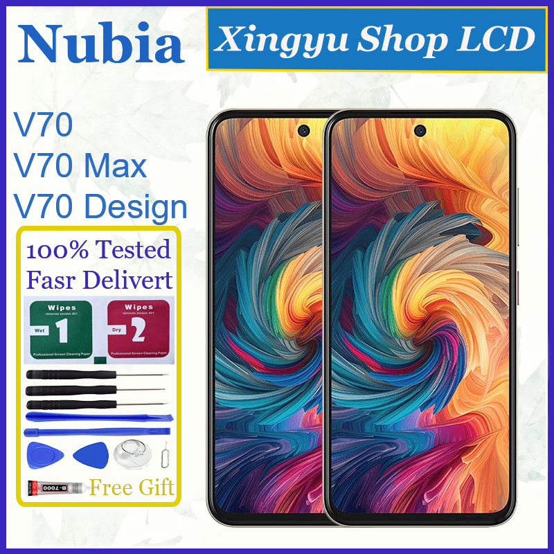 ต้นฉบับสําหรับ V70 V70 Max V70 ออกแบบจอแสดงผล LCD เปลี่ยนหน้าจอสัมผัส