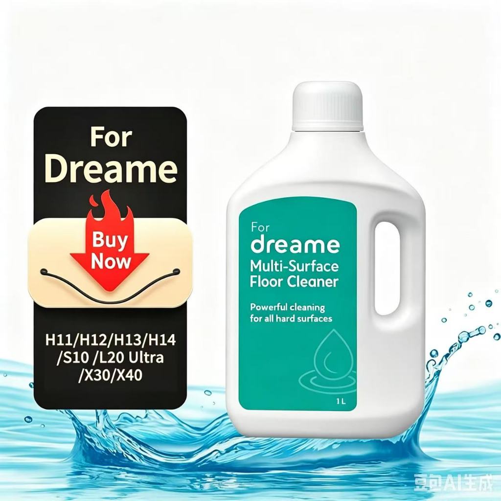 1L น้ํายาทําความสะอาดพื้นสําหรับ MOVA E30/M30, Dreame H11/H12/H13/H14 Series, W10/W10 Pro, L10s Ultra, S10, L20 Ultra, X30/X40 Ultra Vacuums