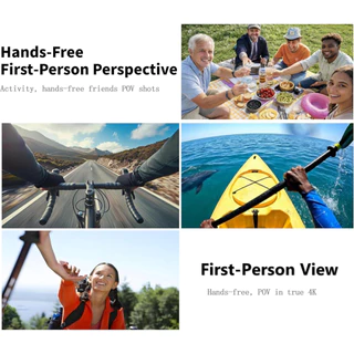VICAM กล้องจิ๋ว กล้องโกโปร กล้องแอคชั่น4K First Person View ติดอกคอ มอเตอร์ไซค์ ขี่จักรยาน สัตว์เลี้ยง เด็ก Vlog ไลฟ์สต