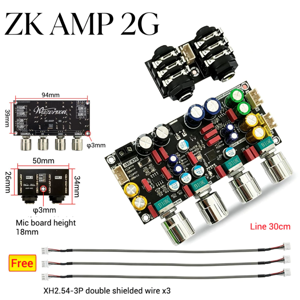 WUZHI ZK AMP 2G แอมป์จิ๋วคาราโอเกะ ปรีไมค์แอมจิ๋ว ปรีไมค์คาราโอเกะ คาราโอเกะ บอร์ดก้อง ไมค์โครโฟน ร้องเพลง พรีเอฟเฟคบอร์ด DSP