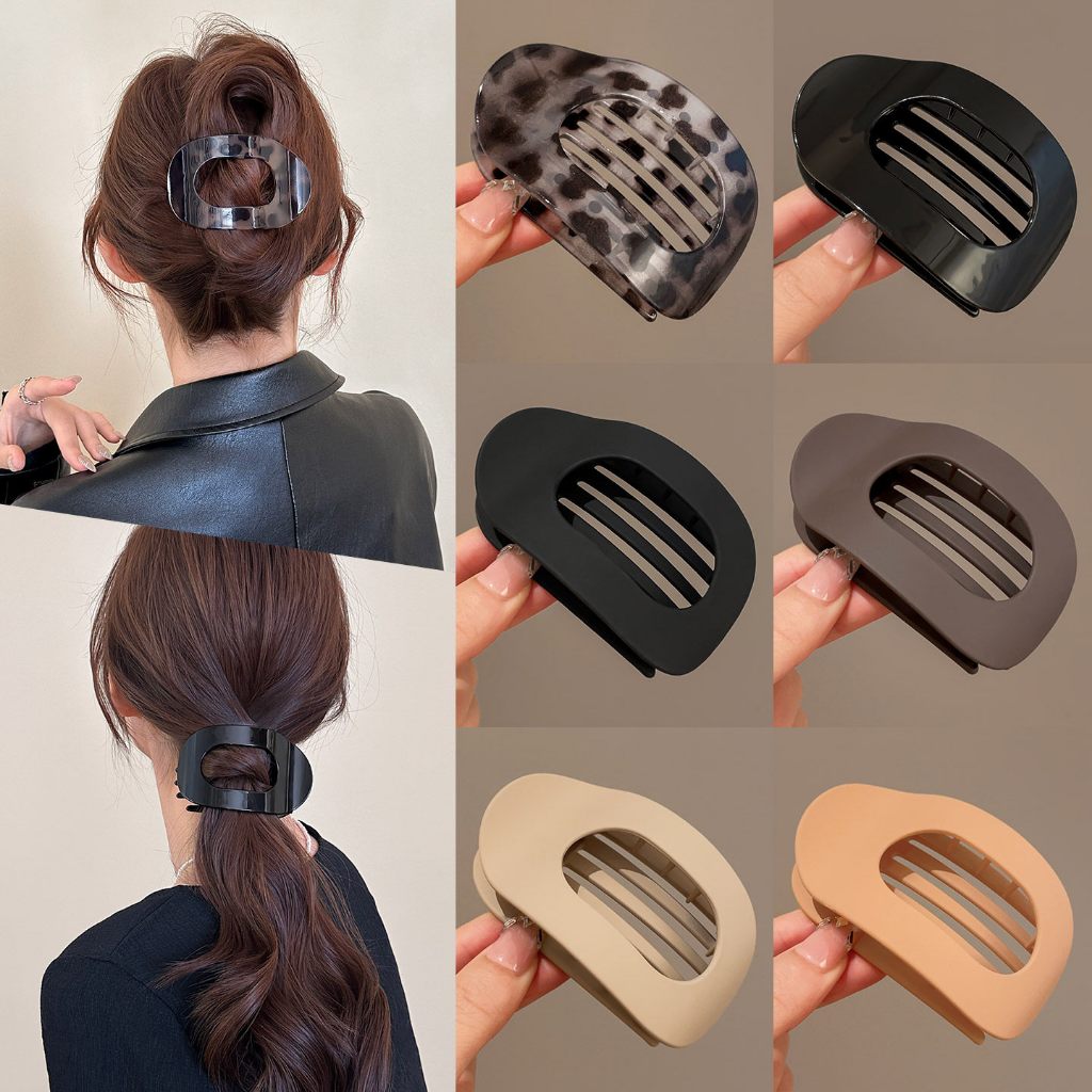 Abalone Duckbill คลิป Non-Head Pan ผมโค้งคลิปผมแบนหางม้า High-End Headdress