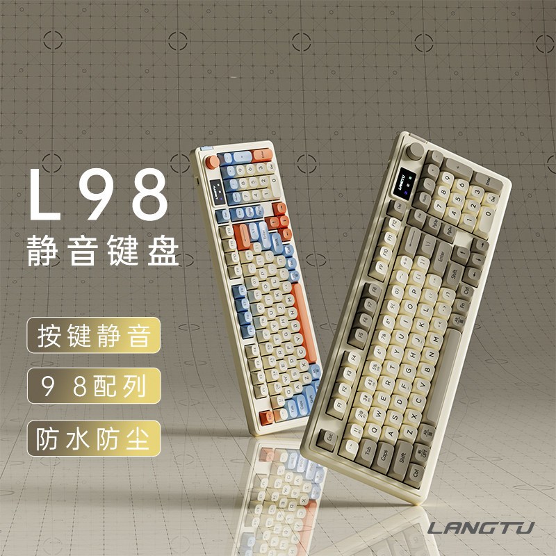 Wolf Tu L98 คีย์บอร์ด RGB แล็ปท็อปเกมสํานักงานฟิล์มแบบมีสายคีย์บอร์ดเงียบ