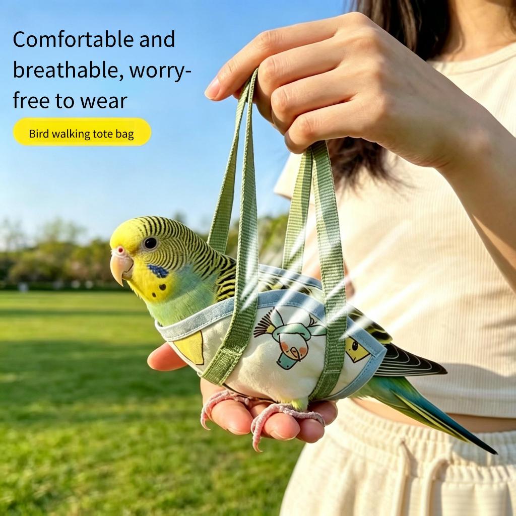 Parrot Walking Bird Tote Bag Ultra-Light Portable Bird Walking Handy Tool กระเป๋านกกระทา Bird Bag Ou