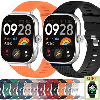 กีฬาสายนาฬิกาซิลิโคนสร้อยข้อมืออุปกรณ์เสริมสําหรับ Redmi Watch 6 5 4 / Xiaomi Smart Band 9 8 Pro