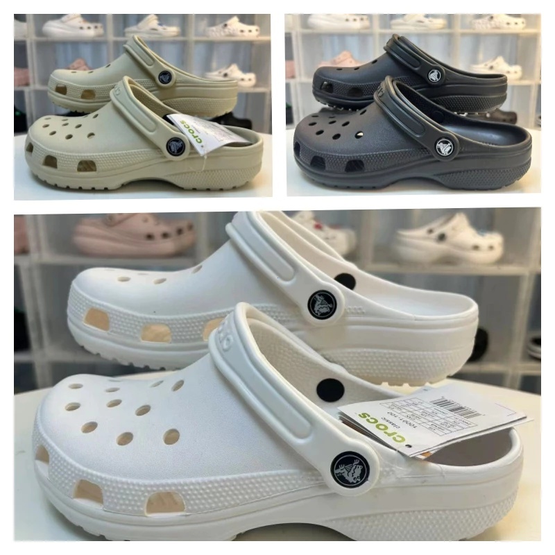 CROCS รองเท้า จัดส่ง จระเข้ คลาสสิค อุดตัน จากกรุงเทพภายใน 24 ชั่วโมง รองเท้าแตะในร่มสไตล์นางฟ้าน่ารักของผู้หญิงผู้ชายเดินป่ากลางแจ้งรองเท้าแตะทนท