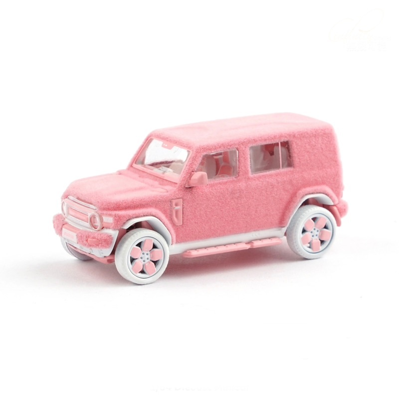 Tuoyi 1: 64 Chery รถยนต์ iCAR V23 Die-cast Minicar สีชมพูตุ๊กตาขนาดเล็ก Off-Road รถ SUV จําลองรถรุ่น