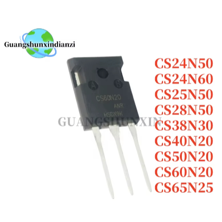 5PCS 100% ยี่ห้อใหม่ CS24N50 CS24N60 CS25N50 CS28N50 CS38N30 CS40N20 CS50N20 CS60N20 CS65N25 TO-247 