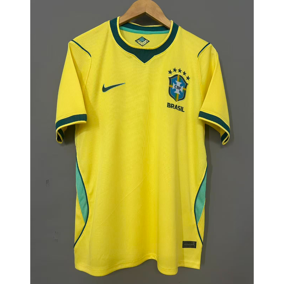 ปรับแต่งได้2027เสื้อเหย้าบราซิลและเยือนแขนสั้นกีฬาลําลองเสื้อฟุตบอลฟุตบอลโลก