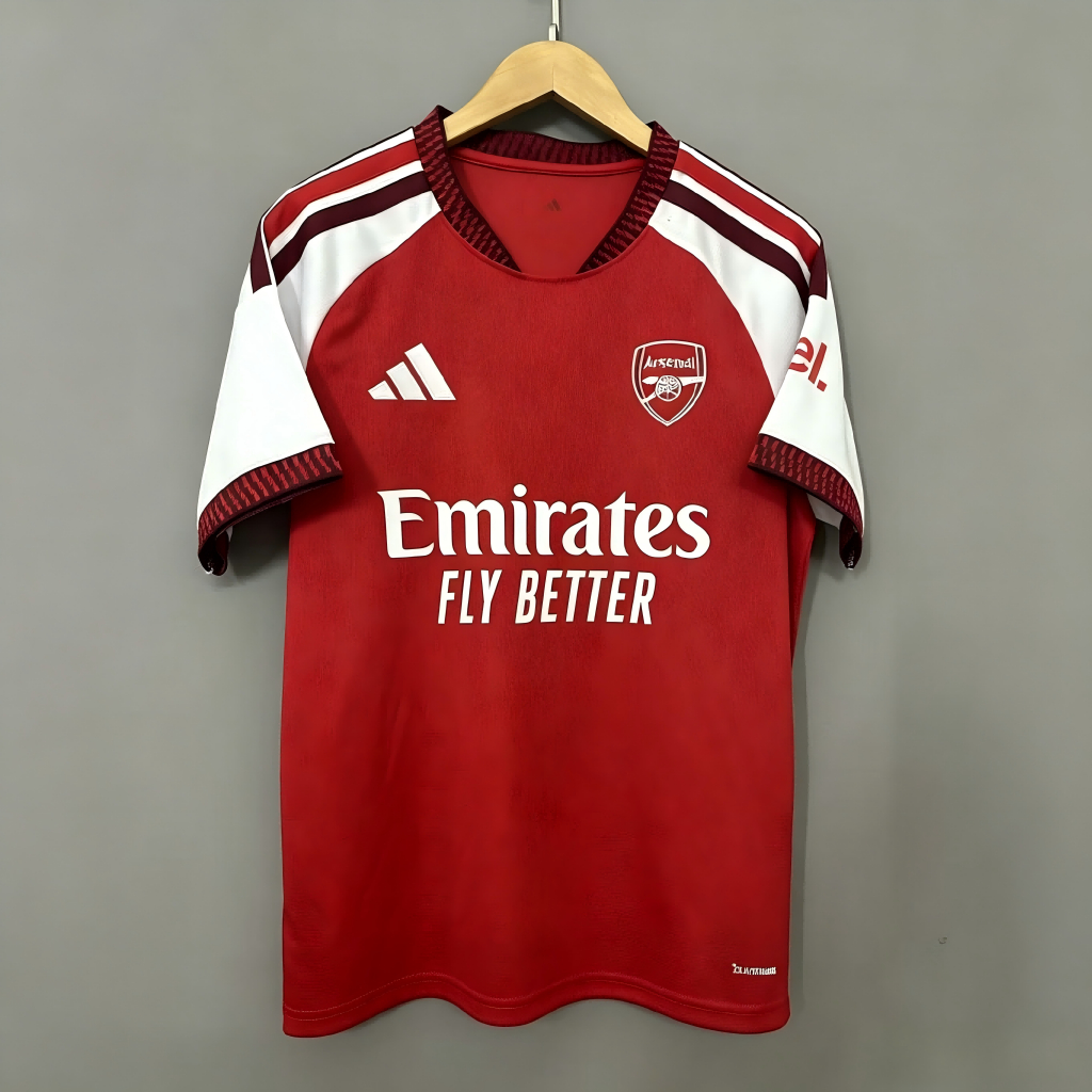 ปรับแต่งได้26-27 Arsenal home jersey เสื้อเชิ้ตแขนสั้นแห้งเร็ว
