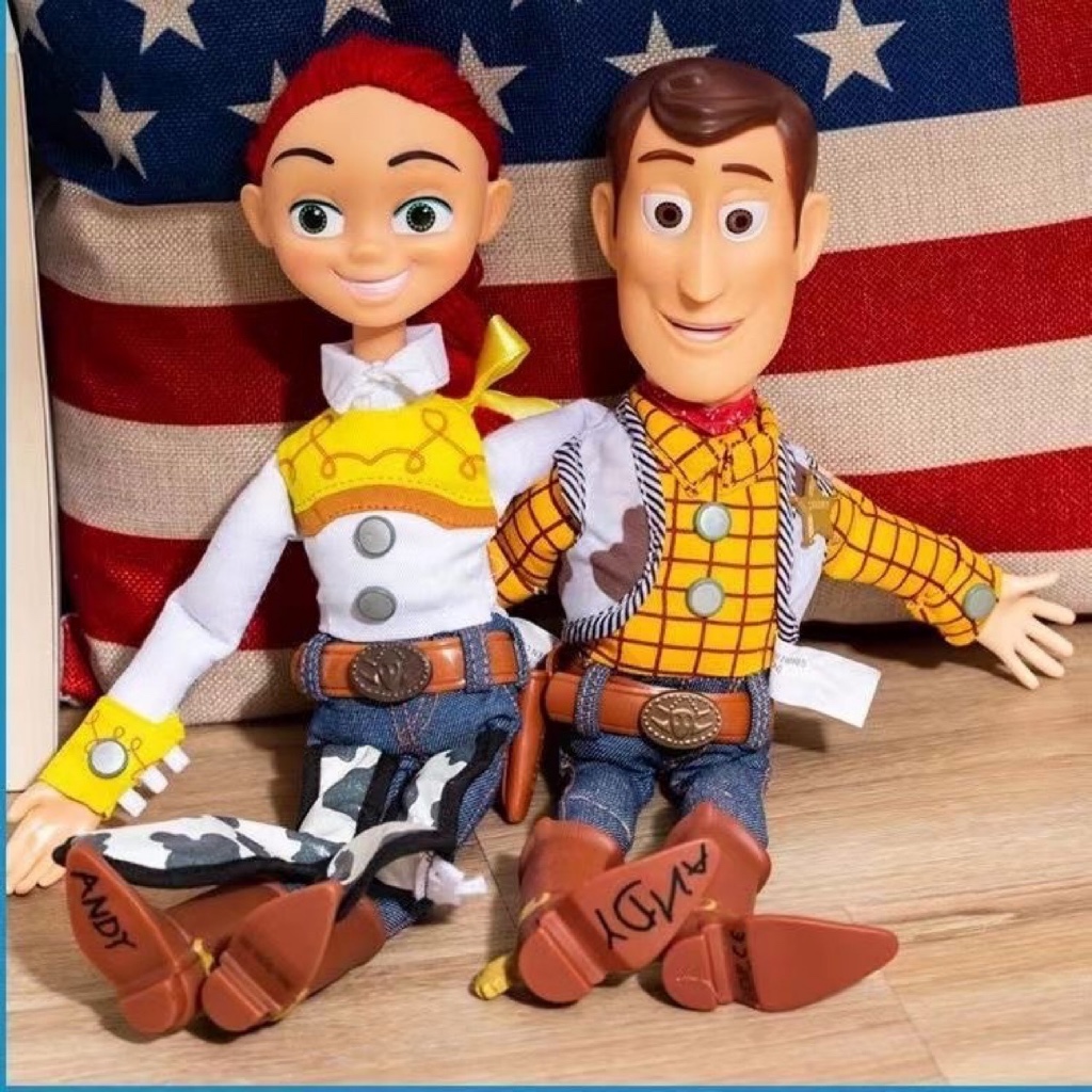 ของเล่น นายอําเภอ Woody Woody Triss Trish Voice Luminous Figure Model School Gift