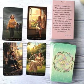 The Luminal Journey TarotOriginal 78-Card Deck (70120mm) ประกอบด้วยคู่มือ PDF สากลสําหรับการอ้างอิง การสํารวจ และการเจริญเติบโตส่วนบุคคล