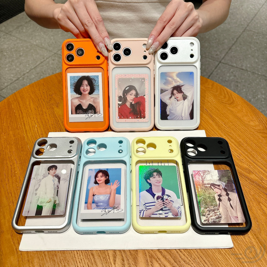 หรูหราป้องกันกล้องกรอบรูปกันชนเคสใสสําหรับ ไอโฟน 17 16 15 14 13 มือโปร สูงสุด กันกระแทกนุ่มสีลูกกวาดปก