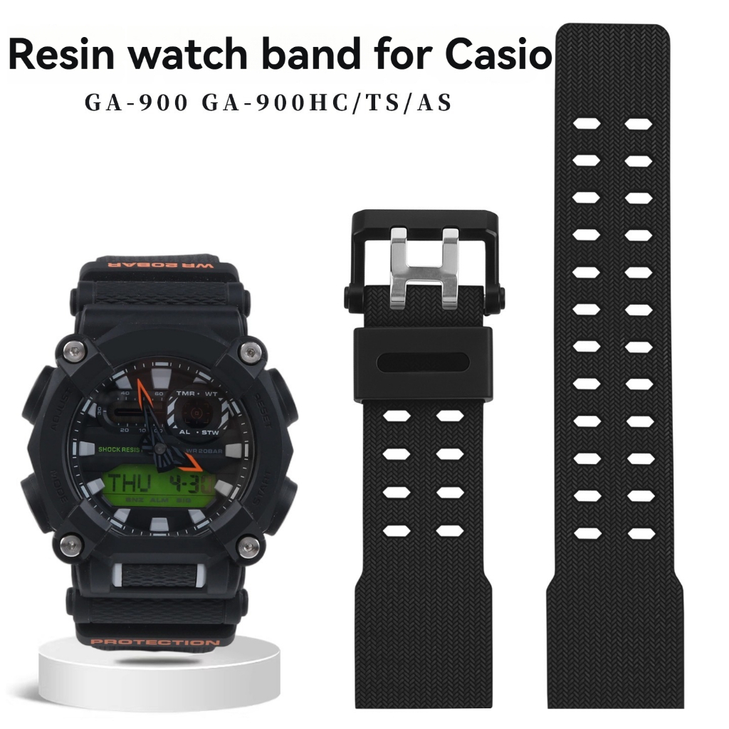 สําหรับนาฬิกากีฬา Casio: สายนาฬิกาเรซินเฉพาะสําหรับ GA-900, GA-900HC/TS/AS; อุปกรณ์เสริมสายรัดซิลิโค