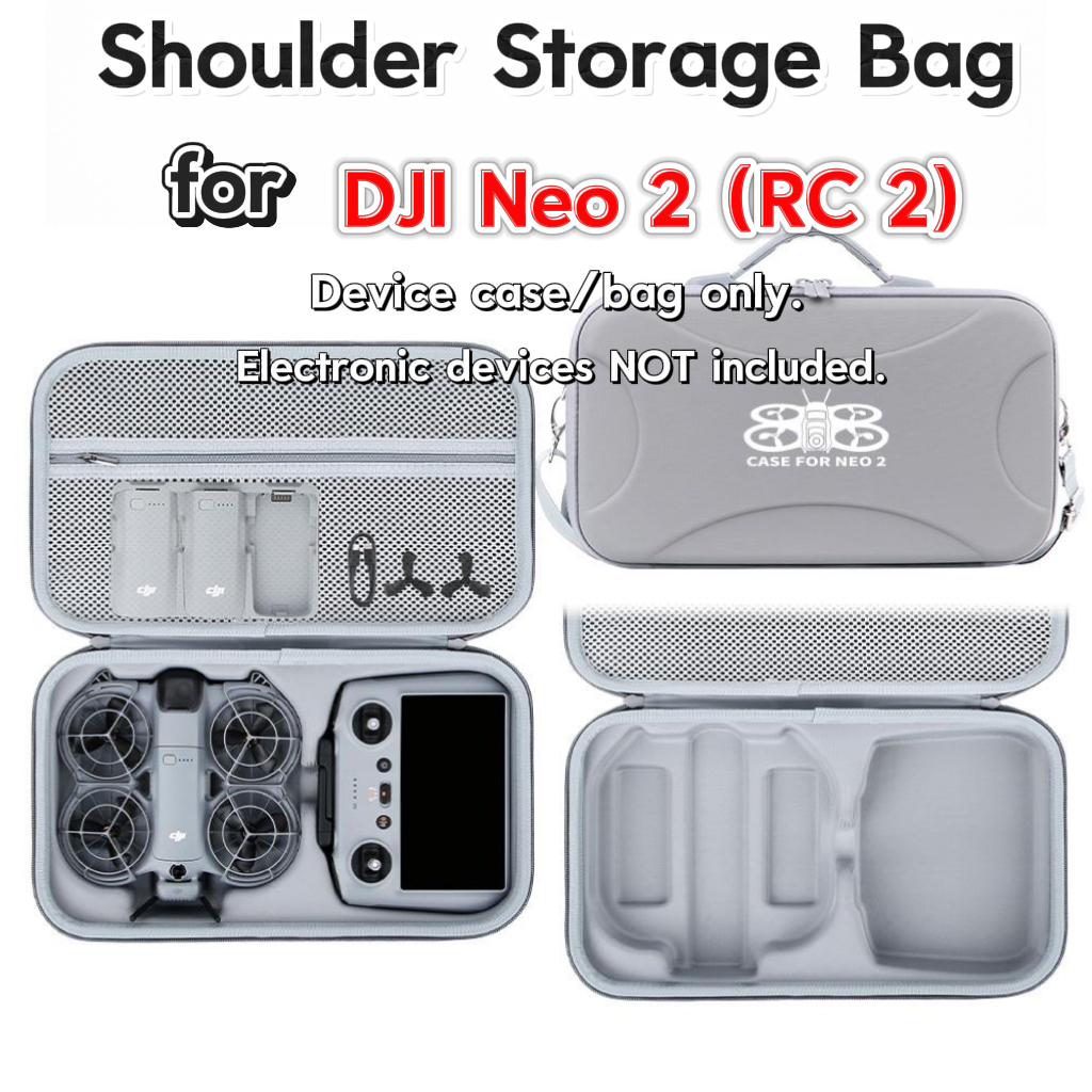 เหมาะสําหรับ DJI NEO2 Body + RC2 รีโมทคอนโทรล PU กระเป๋าสะพายกันกระแทกทนต่อการสึกหรอแบบพกพากันน้ํา