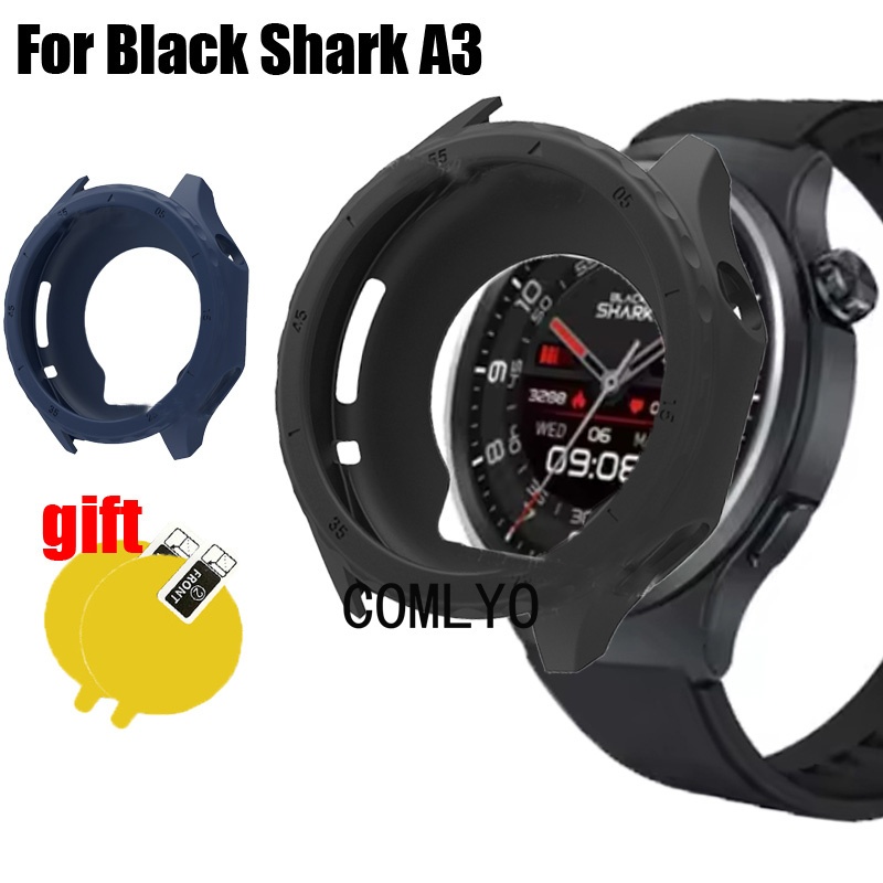 สําหรับ Black Shark A3 กรณีสมาร์ทนาฬิกาซิลิโคนนุ่มครึ่งฝาครอบป้องกันกันชนป้องกันหน้าจอ