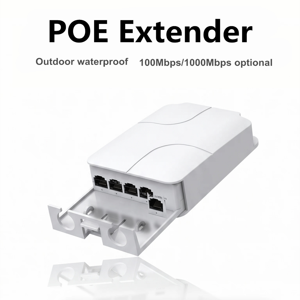 Gigabit Outdoor POE Extender 200m Extension 1 In 4 Output POE Repeater IEEE802.3at/af/bt
