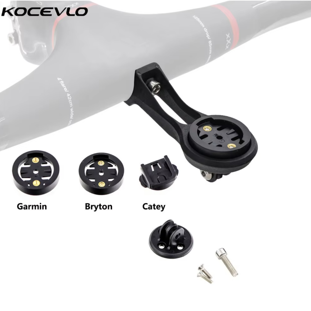 XXXBicycle ขาตั้งคอมพิวเตอร์ Extension Bracket ที่วางพลาสติก ขาตั้งส่วนขยาย สีดํา สําหรับ Garmin/Bryton/Catey
