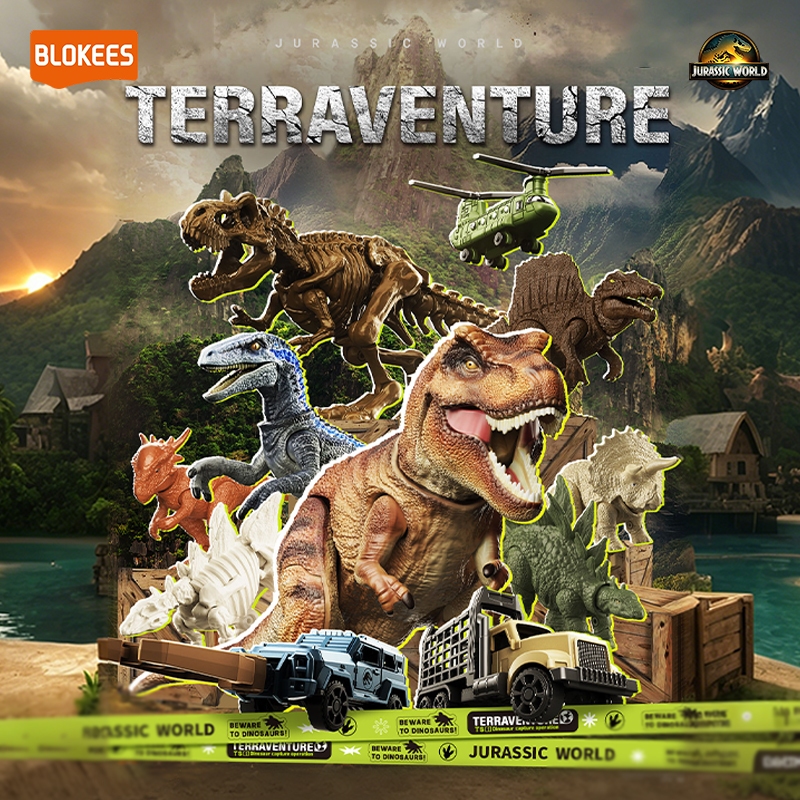 BLOKEES Jurassic World TS02 Mini Collectible Figure Dinosaur Toys Gifts for Kids Natural Collection