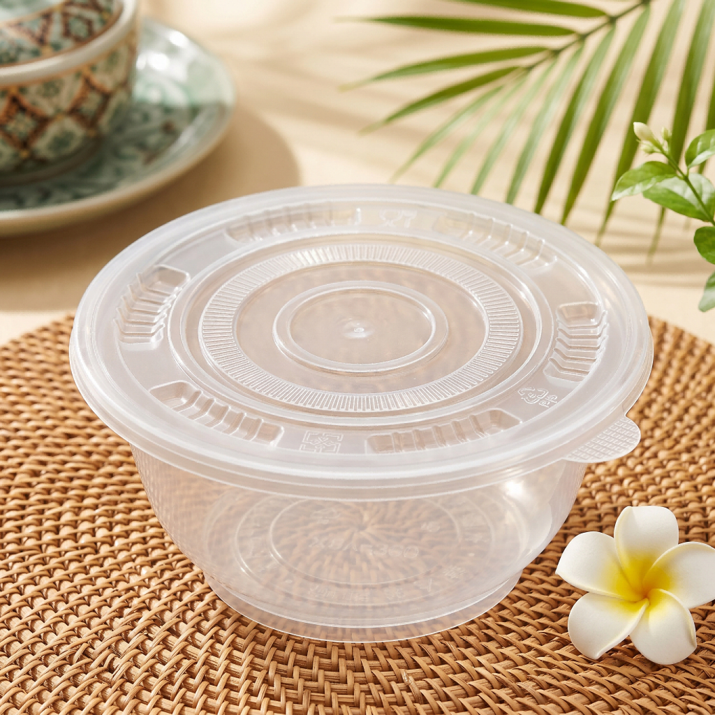 【สต็อกไทยพร้อมส่ง】TRAVELCUL 360/500/700/850 / 1000ML ชามที่เป็นมิตรกับสิ่งแวดล้อมทิ้งและฝาคลิเบอร์ 1