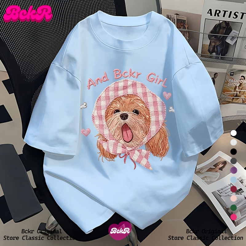 【จัดส่งตลอด 24 ชั่วโมง】🔥BCKR ลายเจ้าหญิงเงือกคอกลมเสื้อ oversize👸ชุดหน้าร้อนผู้หญิง tshirtYG4740