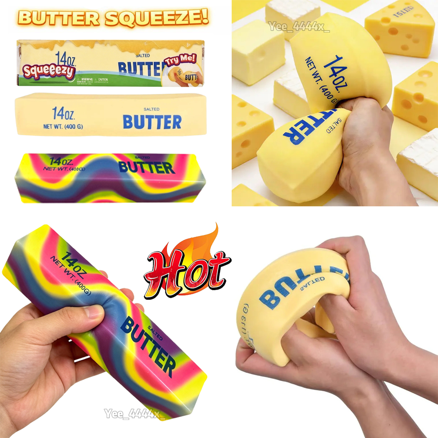 Giant Butter Squeeze ของเล่นบีบบรรเทา Sensory Fidget Butter ความดันบรรเทาของเล่นเด็กวัยรุ่นผู้ใหญ่ทํางาน noath