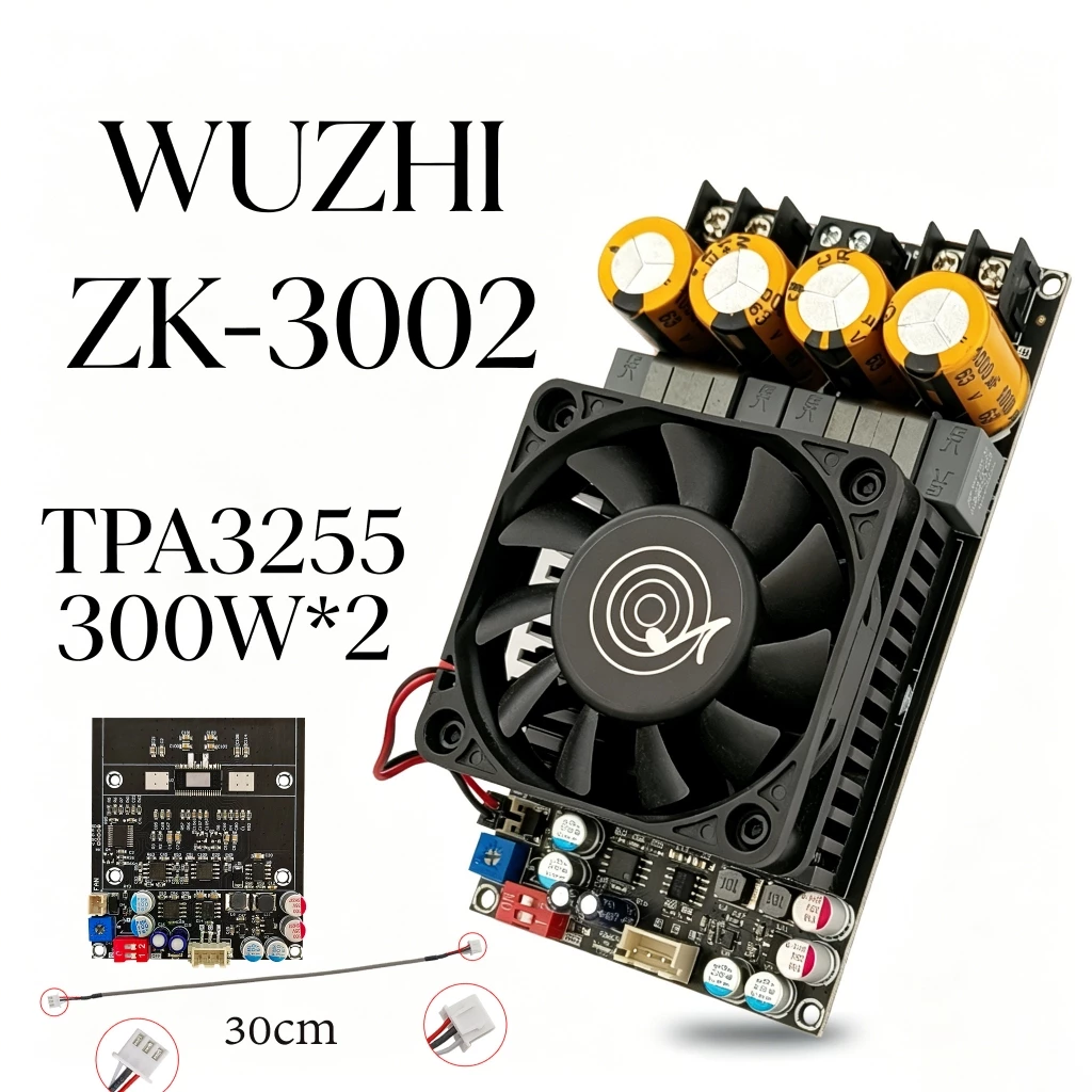 WUZHI 3002 Micro เครื่องขยายเสียงของแท้ TPA3255 300W*2 Bass ไดรฟ์เครื่องขยายเสียงแยก DC18-50v เครื่องขยายบลูทูธ 100% ของแท้ไดรฟ์เสียง