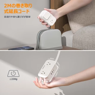 TESSAN ปลั๊กไฟพ่วงหัวแบนบาง พร้อม USB-A และ Type-C ปลอดภัย ทนทาน สำหรับบ้าน/ออฟฟิศ/หอพัก/เดินทาง