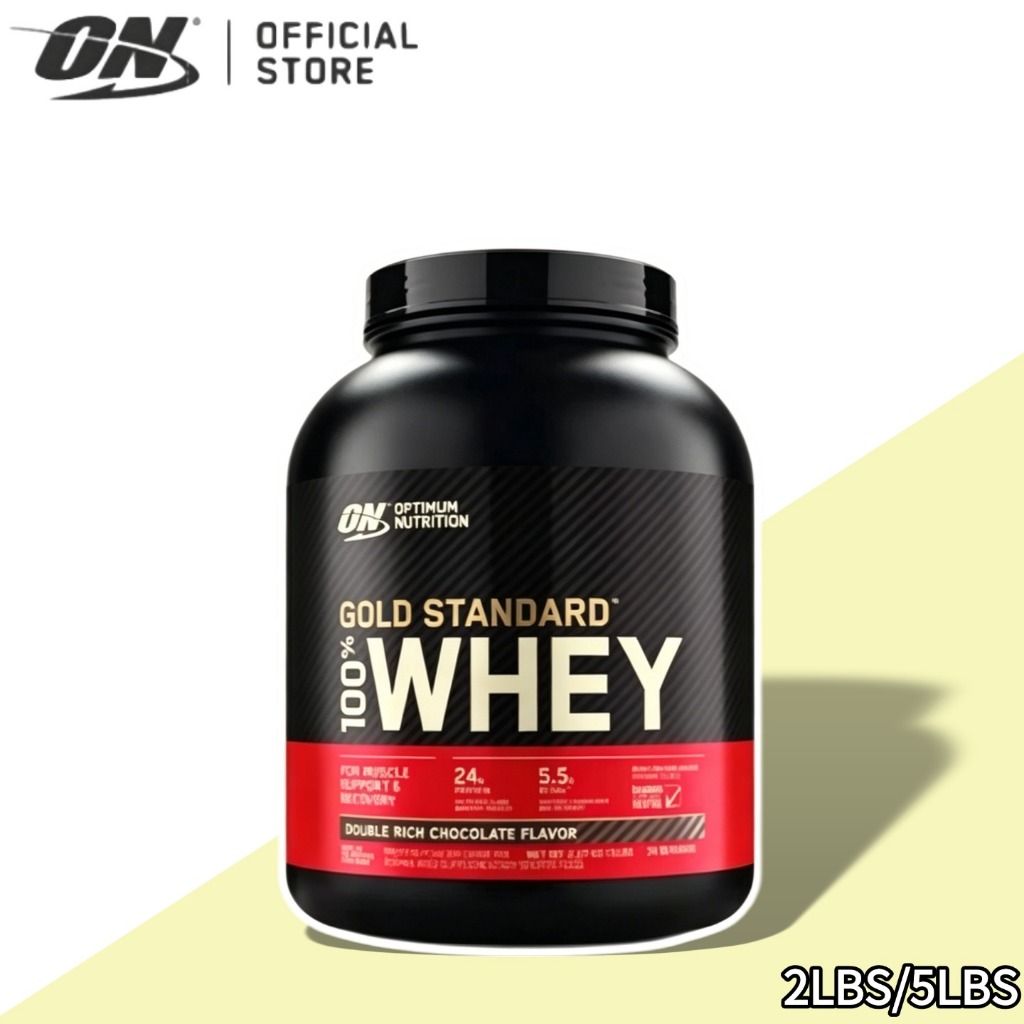 Optimum Nutrition Gold Standard100% เวย์ (2lbs/5lbs )การกู้คืนอาคารกล้ามเนื้อลีน