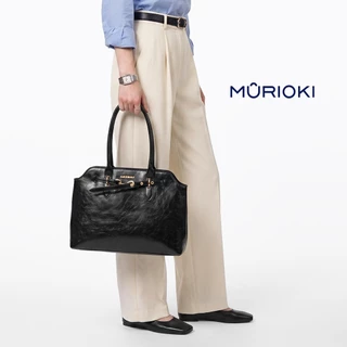【14" 】MURIOKI กระเป๋าหนัง กระเป๋าสะพายข้างผู้หญิงกระเป๋าหนัง 14“Laptop Tote Bag เอกสาร ผู้หญิง , L1050 -Claire (38*28*12.5cm)