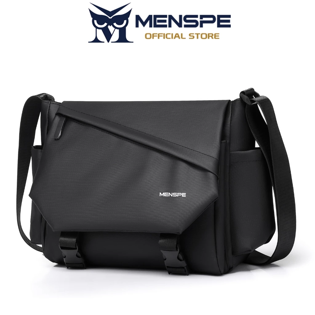 MENSPE กระเป๋าสะพายไหล่ผู้ชาย Unisex กันน้ํา Messenger แฟชั่นกระเป๋าเดินทางธุรกิจกระเป๋า