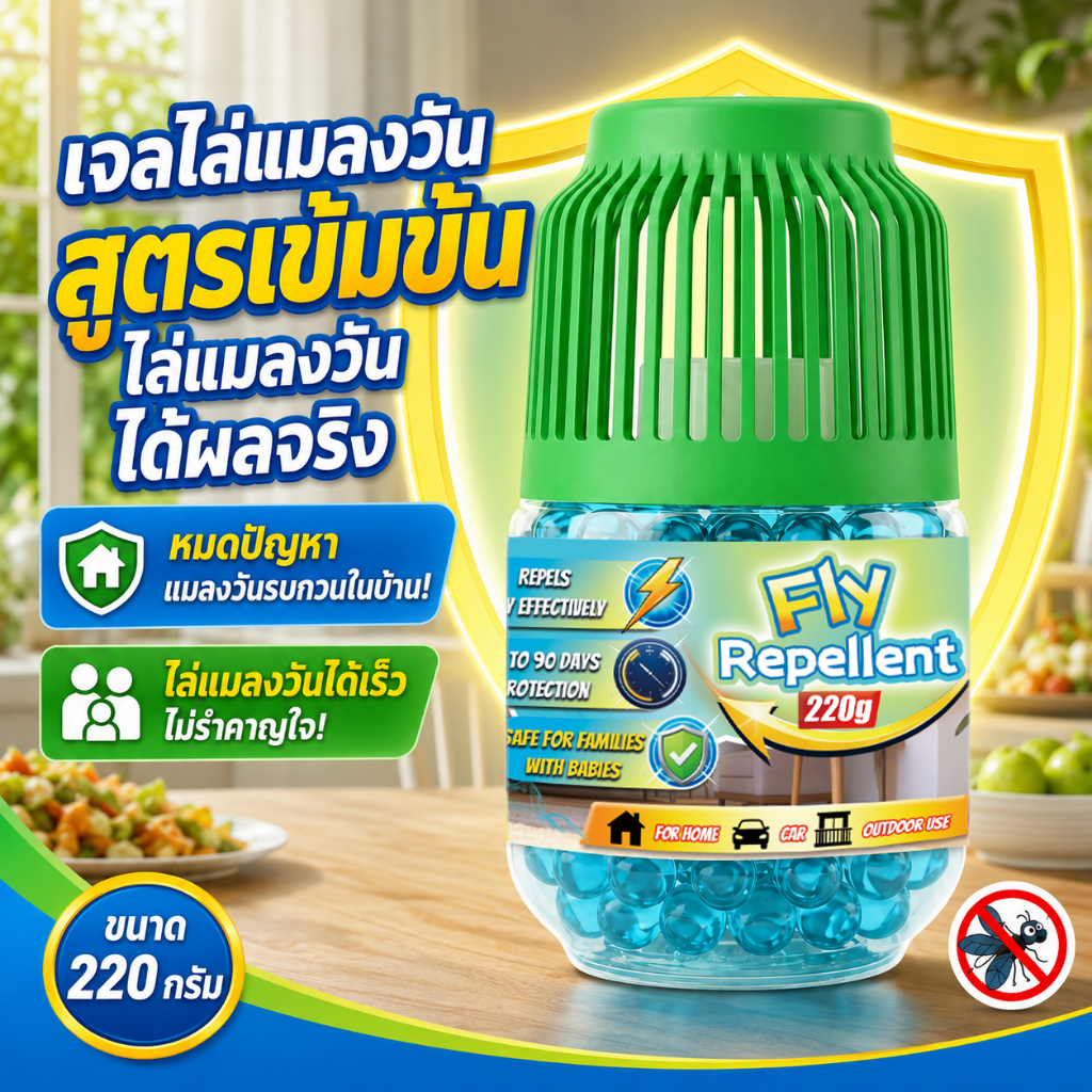 🪰ปลอดภัยและไม่มีพิษ🪰 Leno ไล่แมลงวัน ไล่แมลงหวี่ ไล่แมลงหวี่ 220 กรัม ไม่อยากให้แมลงวันกวนอาหาร?แค่วางไว้ ช่วยลดแมลงวันรอบบ้านได้ง่าย ๆ