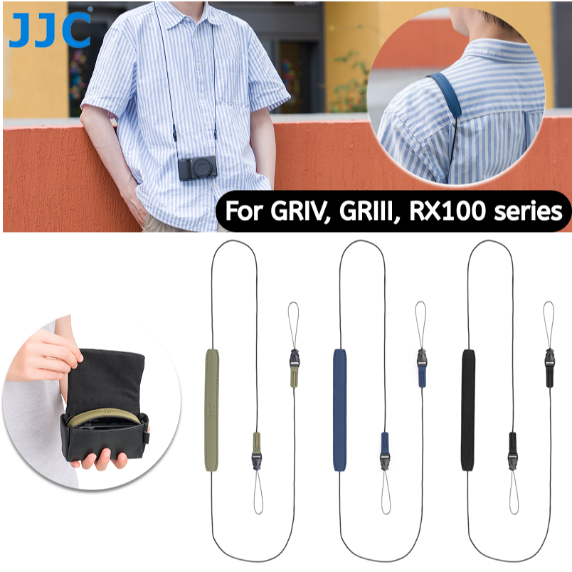 JJC Minimalist สไตล์สายคล้องคอกล้องสําหรับ Ricoh GR4 GR3 GR3X GRIV GRIII GRIIIX GR IV IIIX HDF, RX10