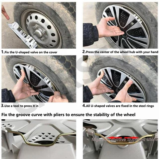 4 ชิ้น ฝาครอบดุมล้อ Universal Hub Cover R12 ถึง R16 ดัดแปลงชิ้นส่วนล้อรถฝาครอบล้อขอบฝาครอบ