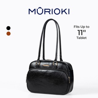【11" 】MURIOKI Shoulder Bag for Woman Elegant Boston Bag Leather Bag for Woman, L1052- Nicole (31*21*18cm)