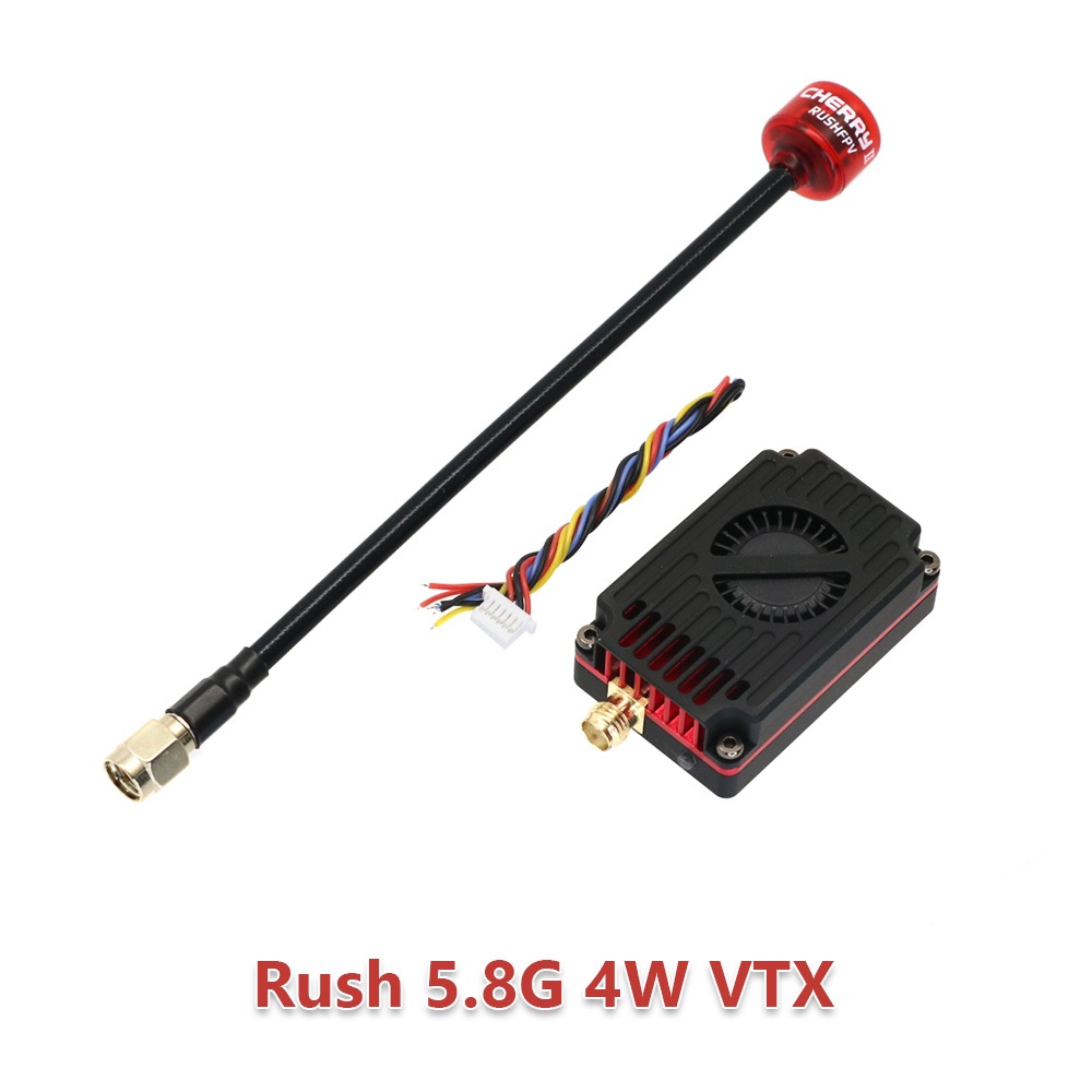 Rush 5.8G 4W 48CH VTX FPV VTX การส่งภาพปรับ 25mW 200mW 1600mW 4000mW พร้อมเสาอากาศ VTX สําหรับ FPV D