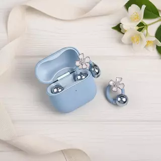 1 คู่ Cherry Blossoms Zircon คลิป Charms การออกแบบประณีตหูฟังอุปกรณ์เสริมแฟลช Dia ส่วนบุคคล DIY สําหรับ OWS หูฟัง