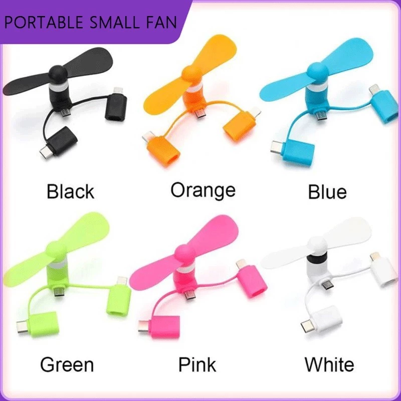 พัดลมพกพา Micro USB สำหรับ Type-C Android iOS thumbnail 6